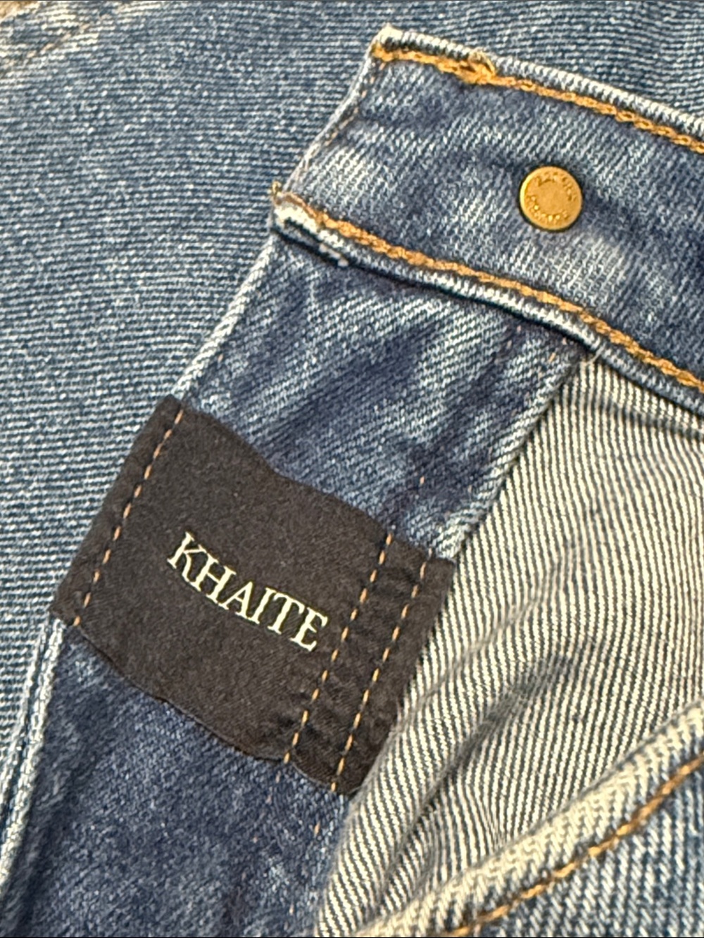 Khaite Benny Kick Flare Jeans 28 High Rise Stretch Denim Designer Luxury - Picture 5 of 7